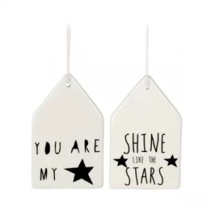 Porcelain Hanging Word Plaques by Heaven Sends
