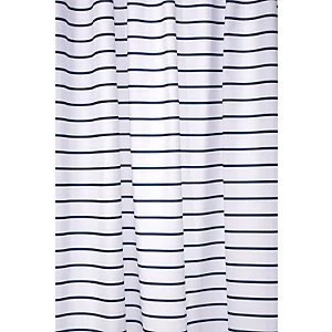 Croydex Shower Curtain - Navy Stripe