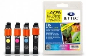 Epson T1621 2 3 4 Multipack Remanufactured JetTec Ink Cartridge