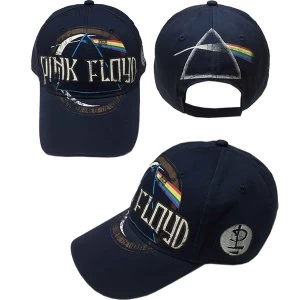Pink Floyd - Dark Side of the Moon Album Distressed Mens Baseball Cap - Navy Blue