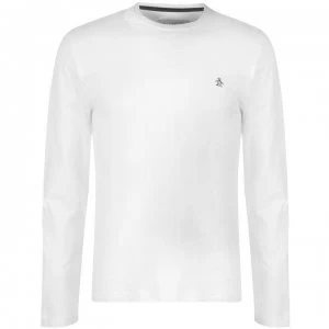 Original Penguin Original Long Sleeve Crew T Shirt - White