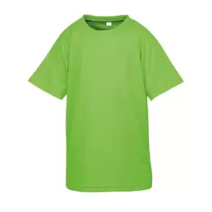 Spiro Chidlrens/Kids Impact Performance Aircool T-Shirt (9-10 Years) (Lime Punch)