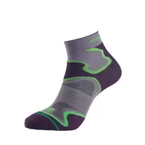 1000 Mile Fusion Sock Mens (grey/Black/Green, Medium)