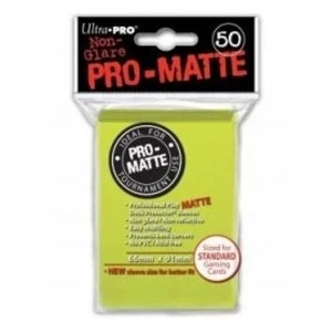 Ultra Pro Pro Matte Bright Yellow 50 Sleeves DPD 12 Packs