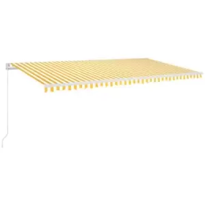 Vidaxl - Manual Retractable Awning 600x350cm Yellow and White Yellow