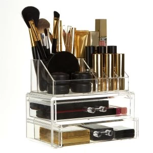 Premier Housewares 10-Compartment Cosmetics Organiser - Clear