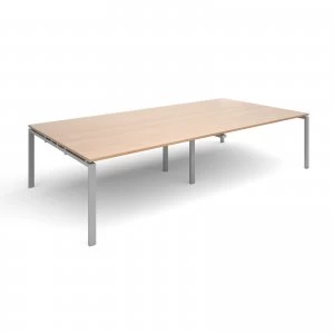 Adapt II rectangular Boardroom Table 3200mm x 1600mm - Silver Frame b