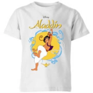 Disney Aladdin Rope Swing Kids T-Shirt - White - 9-10 Years