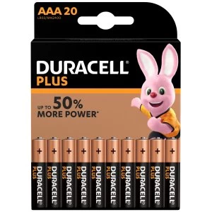 Duracell Plus Power AAA Batteries - 20 Pack