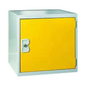 One Compartment Cube Locker D380mm Yellow Door MC00096