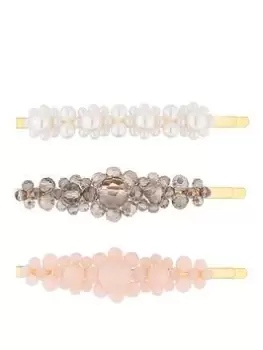Mood Two Tone Bright Faceted Bead Slides - Pack of 3, Multi, Women