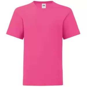 Fruit Of The Loom Childrens/Kids Iconic T-Shirt (9-11 Years) (Fuchsia Pink)