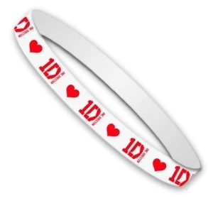 One Direction - White Gummy Wristband