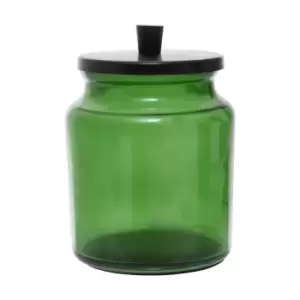 300ml Green Glass Canister with Lid