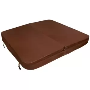Hot Tub Cover Spa Lid 2m x 2m Square Brown Hard Top Weatherproof