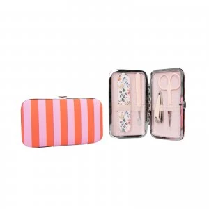 The Vintage Cosmetic Company Candy Stripe Manicure Purse
