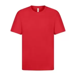 Casual Classic Mens Ringspun Tee (S) (Red)