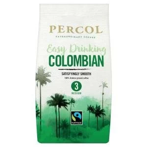 Percol 200g Fairtrade Colombia Ground Coffee Medium Roasted 0403127