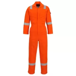 Biz Flame Mens Flame Resistant Lightweight Antistatic Coverall Orange 3XL 32"
