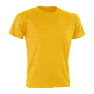Spiro Mens Impact Aircool T-Shirt (XXS) (Gold)
