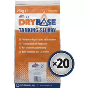 Safeguard Drybase BBA Tanking Slurry 25kg Grey (20 Pk)
