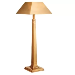 Farley 1 Light Table Lamp Solid Mellow Brass, E27