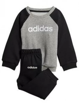 Adidas Infant Linear Jogger Set - Grey/Black