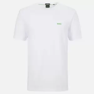BOSS Athleisure Mens Small Logo T-Shirt - White - XL