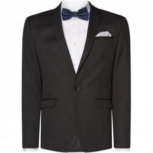 Label Lab Jones Skinny Fit Notch Lapel Twill Suit Jacket - Grey
