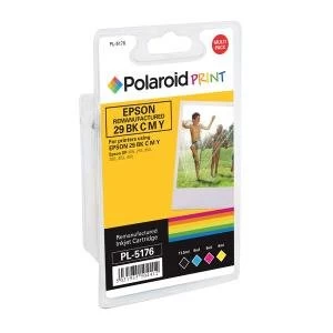 Polaroid Epson 29 Remanufactured Inkjet Cartridge KCMY Pack of 4