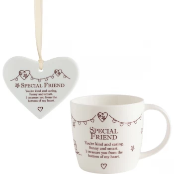Said with Sentiment Ceramic Mug & Heart Gift Sets Special Friend