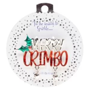 Xmas Fun Brooch Merry Crimbo