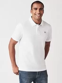 Crew Clothing Classic Pique Polo - White, Size XL, Men