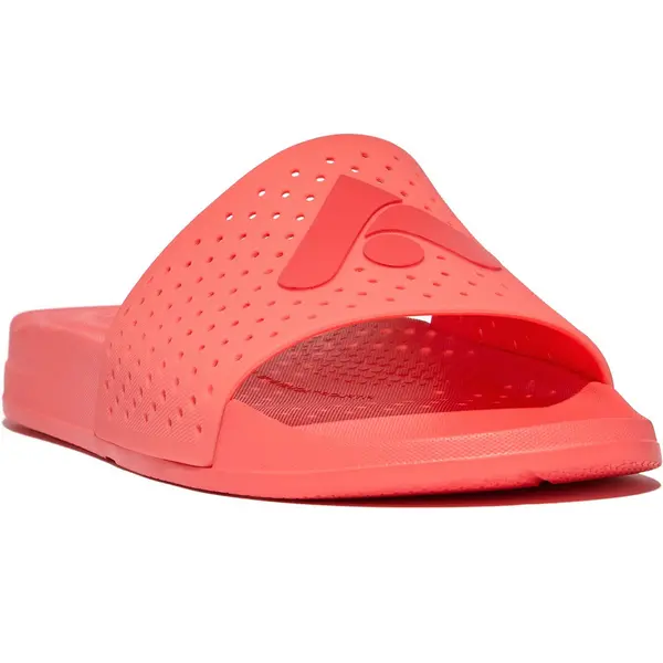 Fitflop Womens iQushion Arrow Lightweight Sliders UK Size 8 (EU 42) Rosy Coral FIT079-RCORAL-8