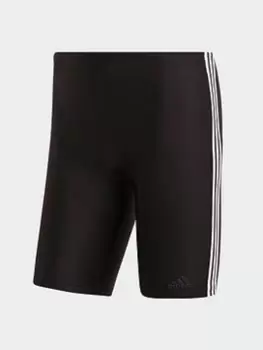 adidas 3-stripes Swim Jammers, Black/White, Size 28, Men