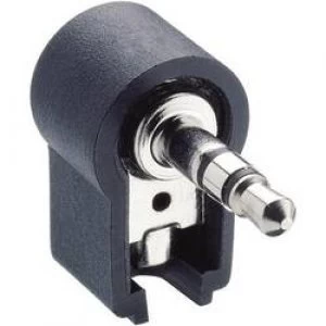 3.5mm audio jack Plug right angle Number of pins 3 Stereo Black Lumberg WKLS 40