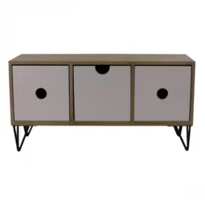 3 Drawer Trinket Unit Horizontal Style with Wire Legs