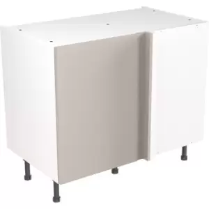 Kitchen Kit Flatpack Slab Kitchen Cabinet Base Blind Corner Unit Ultra Matt 1000mm in Light Grey MFC