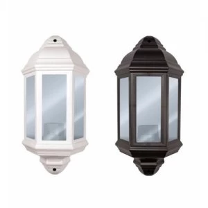 Eterna IP44 Traditional 60W Half Lantern Porch Light - Black