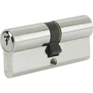 Yale 6 Pin Euro Double Cylinder 40-10-50mm Nickel in Silver Brass