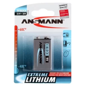 Ansmann 1505-0000 Extreme Lithium 9V Block Battery