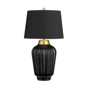 Bexley 1 Light Table Lamp Black, Brushed Brass