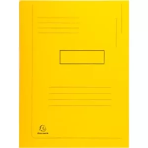 Exacompta 2 Flap Folder 445009E A4 Yellow Cardboard 24 x 32cm Pack of 50