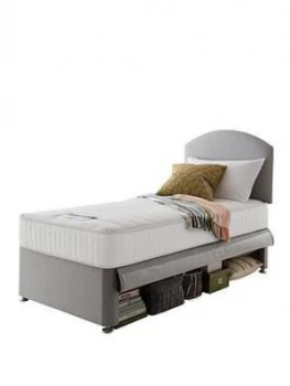 Silentnight Silentnight Maxi Store Divan Bed Set With Kids Sprung Matress Including Headboard - Grey