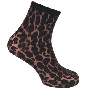 Wolford Leopard Socks - Chateau 8816