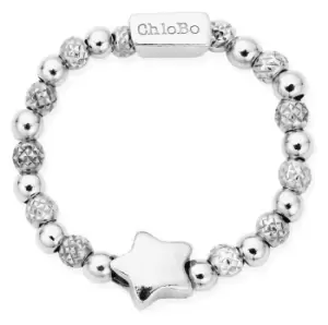 ChloBo SR2STAR Mini Inset Star Ring Size Medium Sterling Jewellery