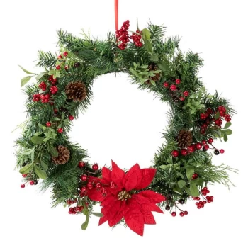 The Spirit Of Christmas 60cm Wreath 14 - 2021 Poinsetta