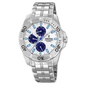 Festina F20445/1 Mens White Dial Multi-Function Wristwatch