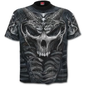 SkullArmour Allover Mens Medium T-Shirt - Black