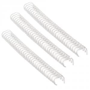 Fellowes Wire Binding Element 9mm White Pack of 100 53262